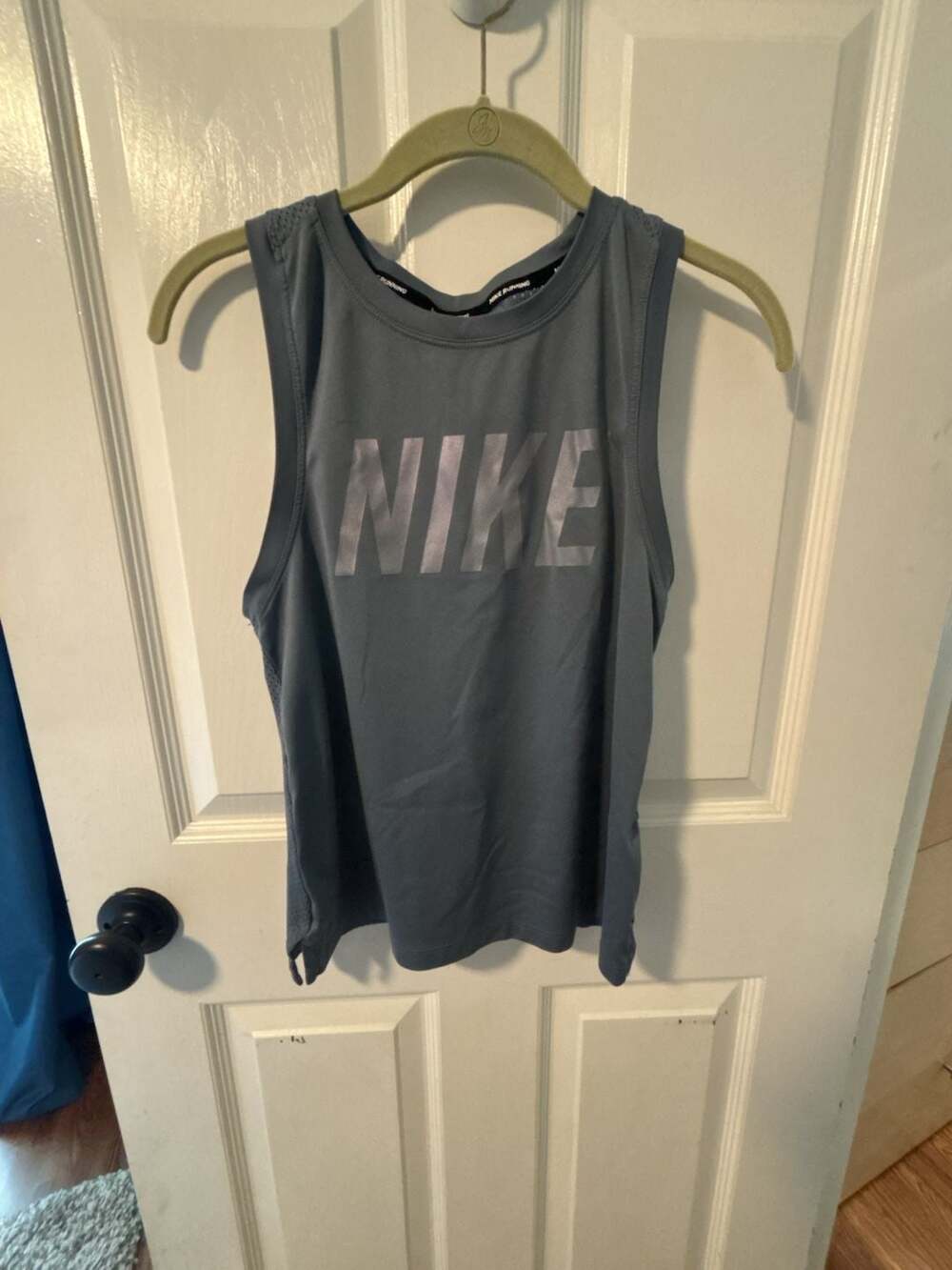 Nike Women's Racerback Mesh Running Tank Top Gray